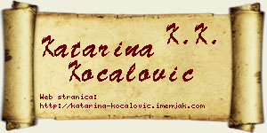 Katarina Kočalović vizit kartica